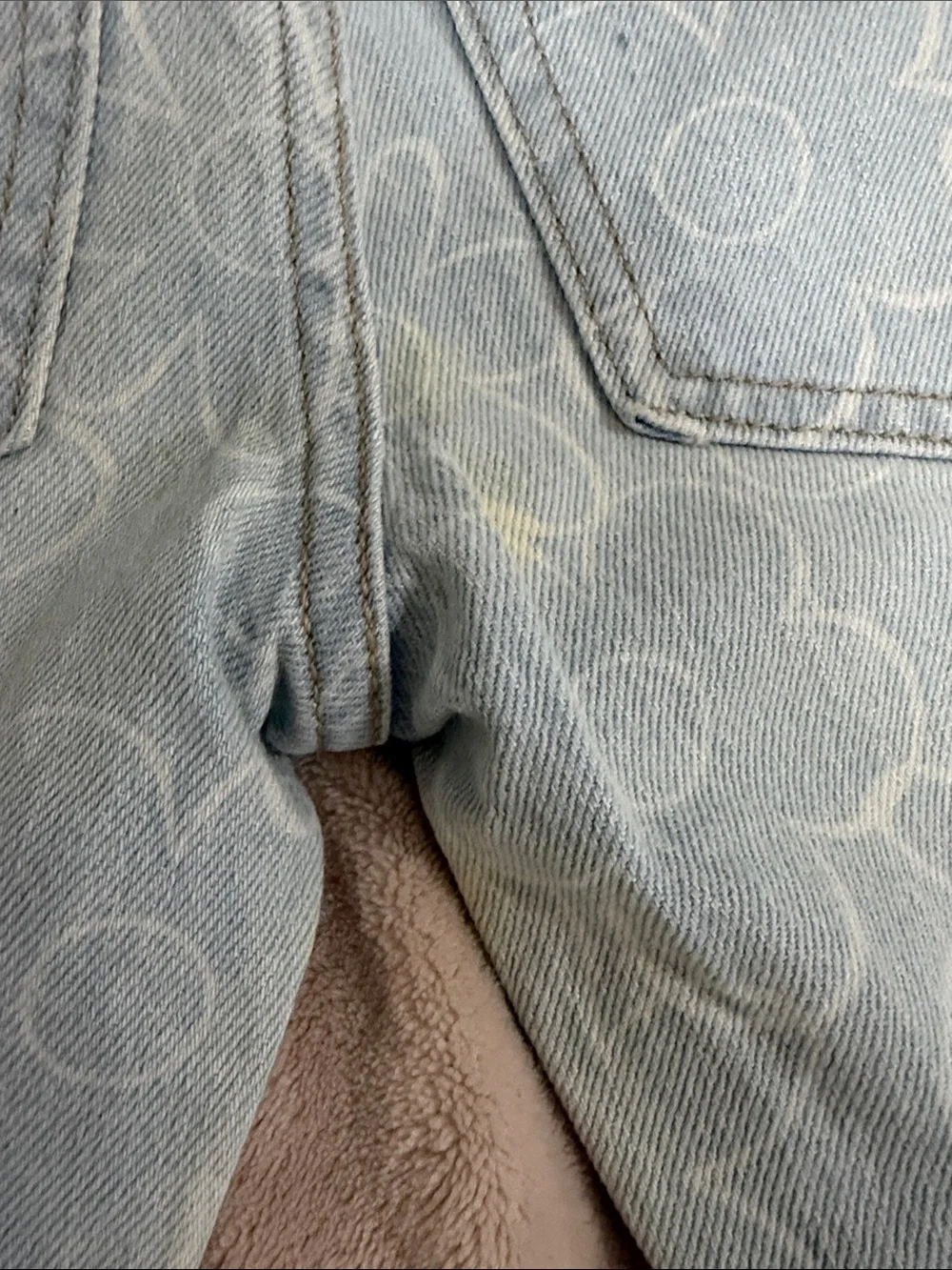 Old Navy Light Blue Floral Flare Jeans